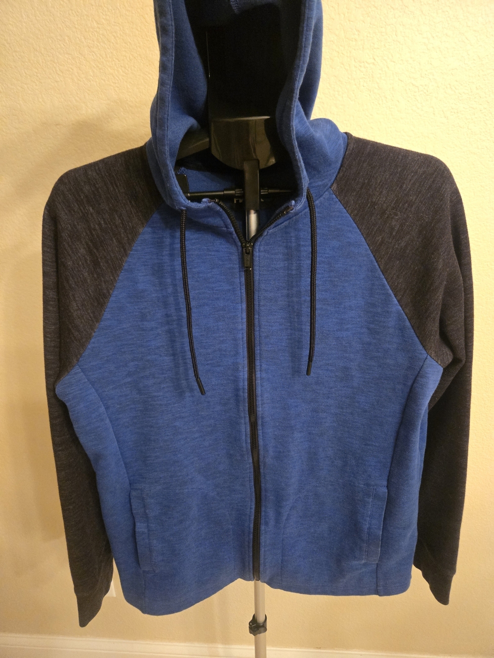 Tony Hawk Blue and Black Zip-Up Hooded Sweater